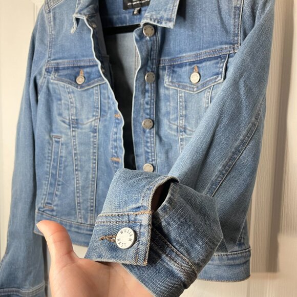 William Rast XS Blue Denim Long Sleeve Button Up Denim Jean Jacket NWT - Picture 8 of 14
